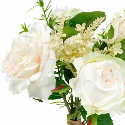Artikel Rosenstrauß Künstlicher Rosenbund Creme Seidenblumen im Bouquet
