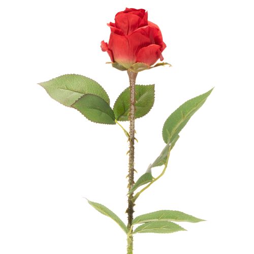 Rosenzweig künstlich 72cm rot aus Seidenstoff mit Metallkern 3St | Floristik24.ch