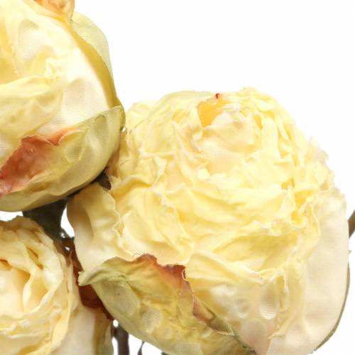 Floristik24 Rosenzweig künstlich Cremeweiß 45cm