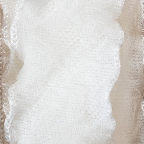 Rüschenband aus Organza 25mm Weiss 10m für Dekorationen | Floristik24.ch