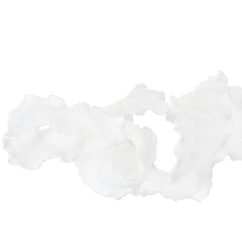 Rüschenband aus Organza 25mm Weiss 10m für Dekorationen | Floristik24.ch