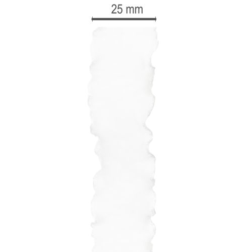 Rüschenband aus Organza 25mm Weiss 10m für Dekorationen | Floristik24.ch