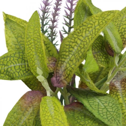 Artikel Kunstpflanze Salbeibund, Seidenblumen, Salbeizweige künstlich Violett L26cm 4St