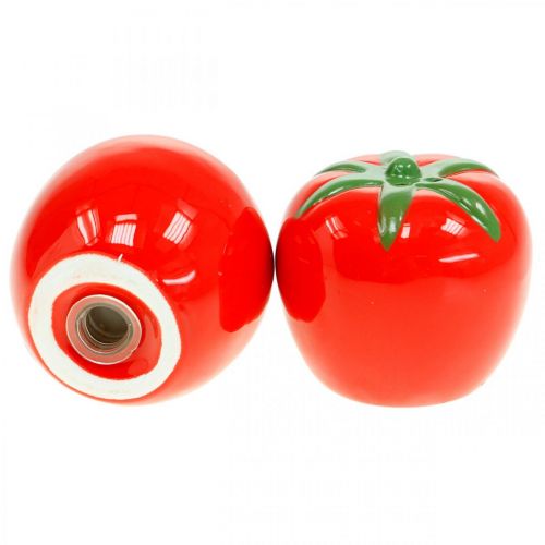 Floristik24 Pfeffer- und Salzstreuer, Tischdeko, Streuer-Set in Tomaten-Optik, Keramikdeko Ø6cm