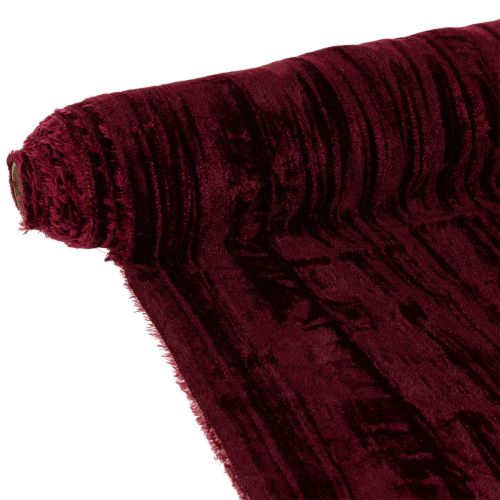 Samtband aus Polyester 25 cm x 2 m Bordeauxrot für Dekoration und Basteln