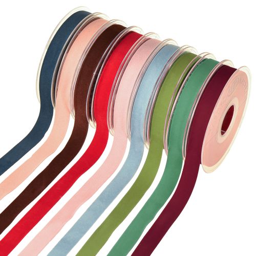 Samtband Dekoband Samt 15mm 7m Verschiedene Farben