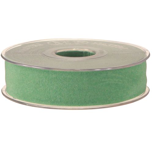 Floristik24 Samtband Grün Geschenkband Samt Grünes Band 25mm 7m