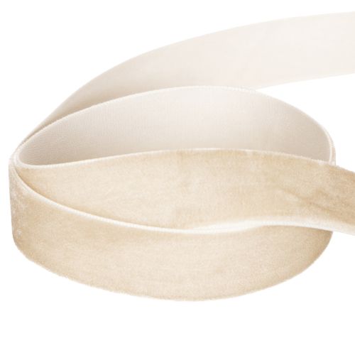 Geschenkband Samtband Beige 20mm 10m für Verpackung und Dekoration | Floristik24.ch