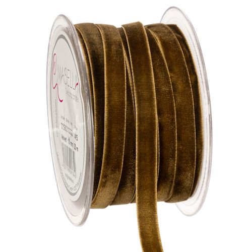 Dekoband Samt Braun 10mm x 20m Rolle