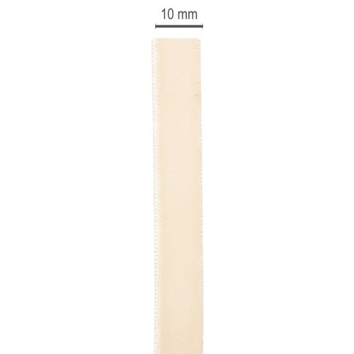 Samtband Creme 10mm auf Rolle 20m aus Polyamid für Basteln und Dekoration | Floristik24.ch
