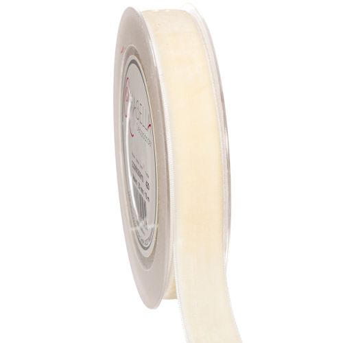 Cremefarbenes Samtband 20mm x 10m für Geschenke und Dekoration online kaufen | Floristik24.ch