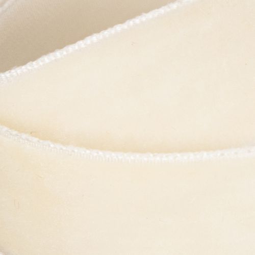 Cremefarbenes Samtband 20mm x 10m für Geschenke und Dekoration | Floristik24.ch