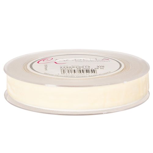 Cremefarbenes Samtband 20mm x 10m für Geschenke und Dekoration | Floristik24.ch