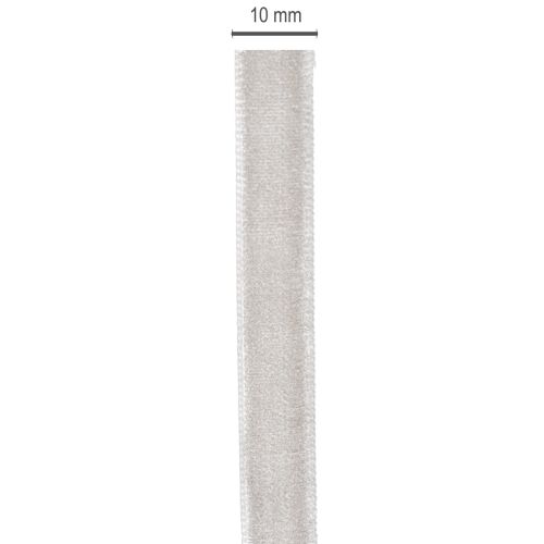 Samtband Grau 10mm x 20m für Dekorationen | Floristik24.ch