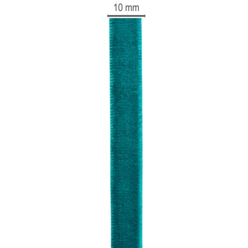 Samtband Polyamid 10mm 20m Petrol für Geschenk- und Wohnraumdekoration | Floristik24.ch