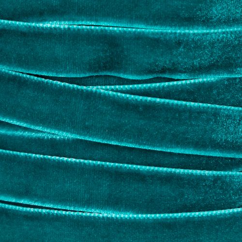 Samtband Polyamid 10mm 20m Petrol für Geschenk- und Wohnraumdekoration | Floristik24.ch