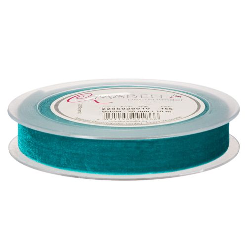 Dekoband Samtband Petrolblau 20mm 10m für Dekoration und Geschenkverpackung | Floristik24.ch