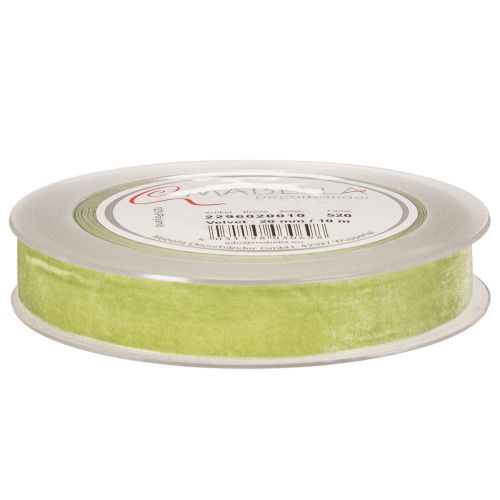 Dekoband Samtband 20 mm 10 m Salbeigrün für Geschenk- und Wohnraumdekoration | Floristik24.ch