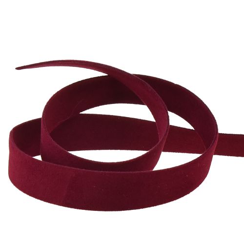 Floristik24 Samtband Bordeaux Dekoband Geschenkband Band 15mm 7m