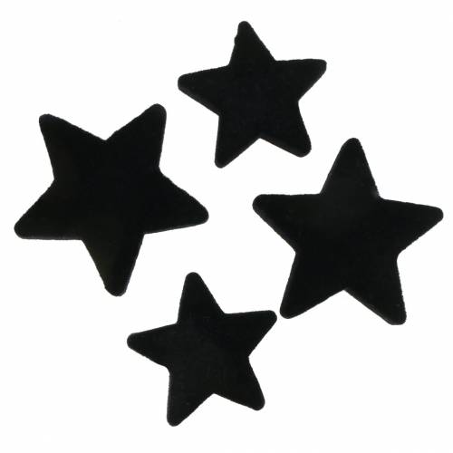 Artikel Streudeko Sterne Samt Schwarz 4/5cm 40St