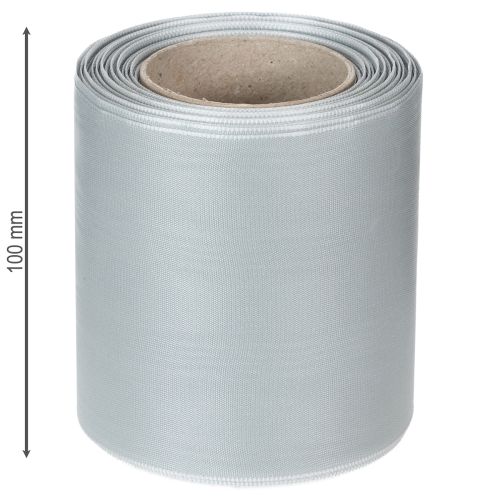 Satin Kranzband Silber 100mm x 25m für Trauerkränze und Jubiläumsschmuck, Wetterfest und Kompostierbar | Floristik24.ch