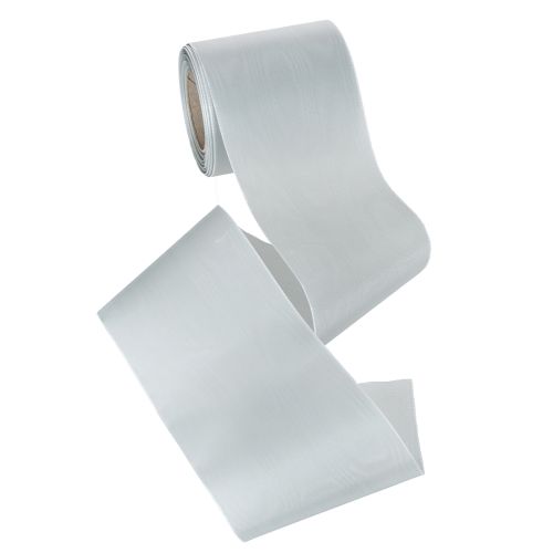 Satin Kranzband Silber 100mm x 25m für Trauerkränze und Jubiläumsschmuck, Wetterfest und Kompostierbar | Floristik24.ch