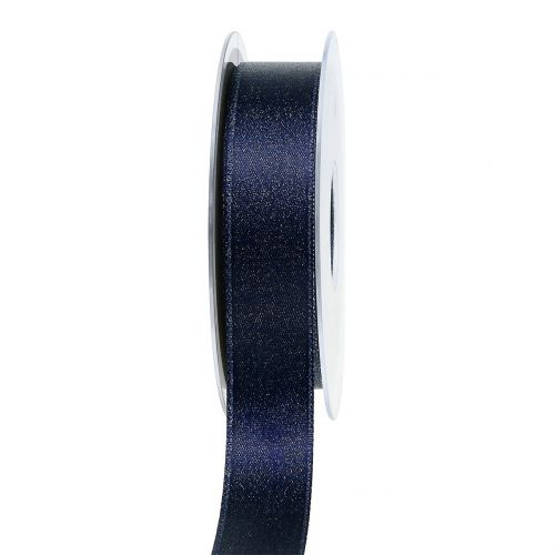 Floristik24 Satinband mit Glimmer Blau 25mm 20m