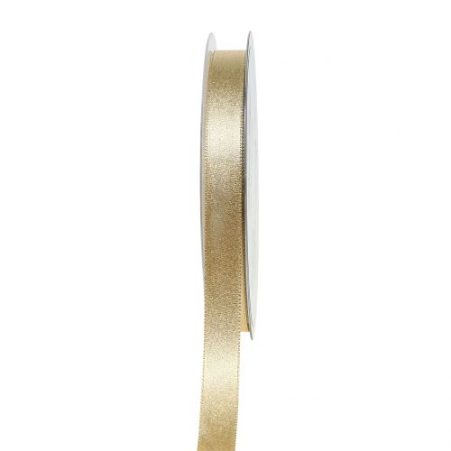 Floristik24 Satinband mit Glimmer Gold 10mm 20m