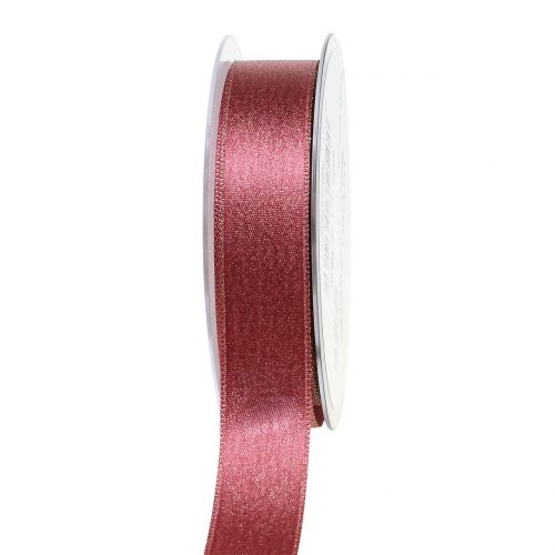 Floristik24 Satinband mit Glimmer Rosa Fuchsia 25mm 20m
