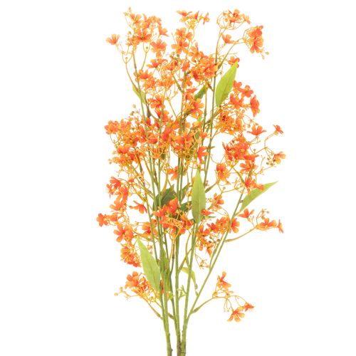 Kunstblume Orchideenzweig 110cm Orange Set aus 3 Stück für Dekoration | Floristik24.ch