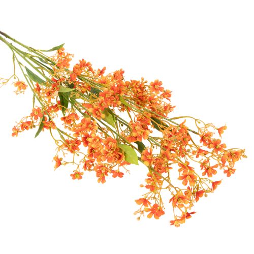 Kunstblume Orchideenzweig 110cm Orange Set aus 3 Stück für Dekoration | Floristik24.ch