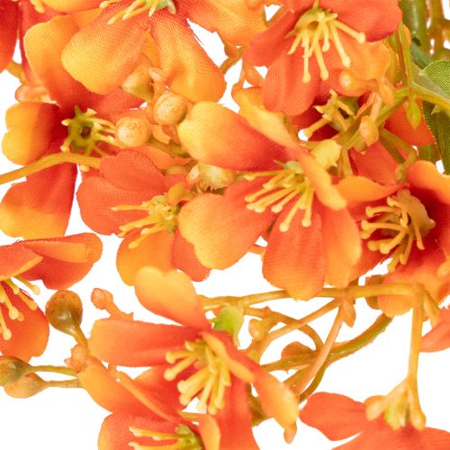 Kunstblume Orchideenzweig 110cm Orange Set aus 3 Stück für Dekoration | Floristik24.ch