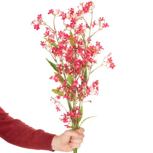 Künstlicher Blütenzweig Oncidium Orchideen 112cm Pink 3 Stück | Floristik24.ch