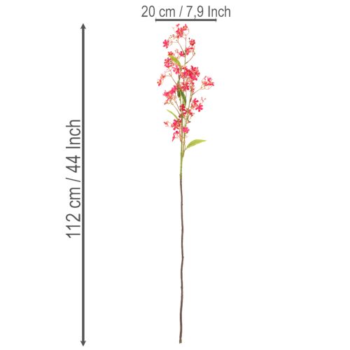 Künstlicher Blütenzweig Oncidium Orchideen 112cm Pink 3 Stück | Floristik24.ch