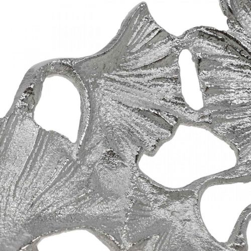 Artikel Dekoschale Silber Gingko Schale Metall Ø43cm H11cm