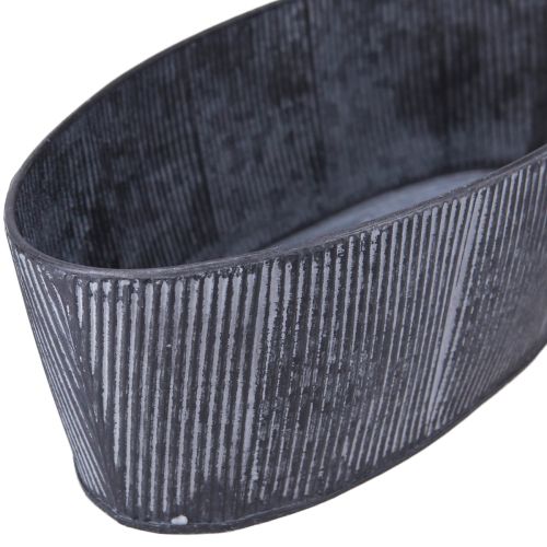 Artikel Schale Oval Metall Schwarz Grau Vintage 32,5/37cm Set 2St