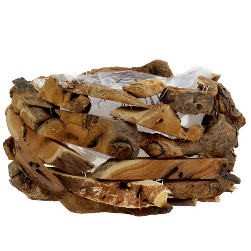 Floristik24 Schale Holzstücke Natur Ø32cm H16cm