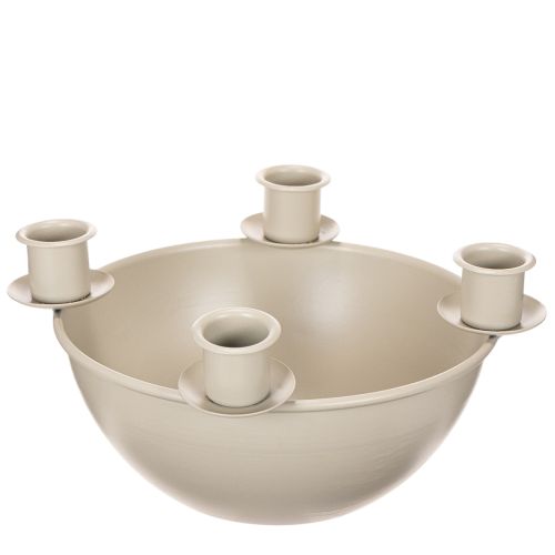 Artikel Kerzenschale Adventskranz Kunststoff Beige 15cm