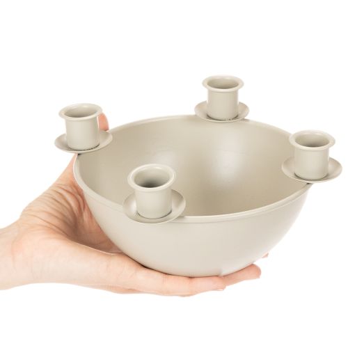 Artikel Kerzenschale Adventskranz Kunststoff Beige 15cm