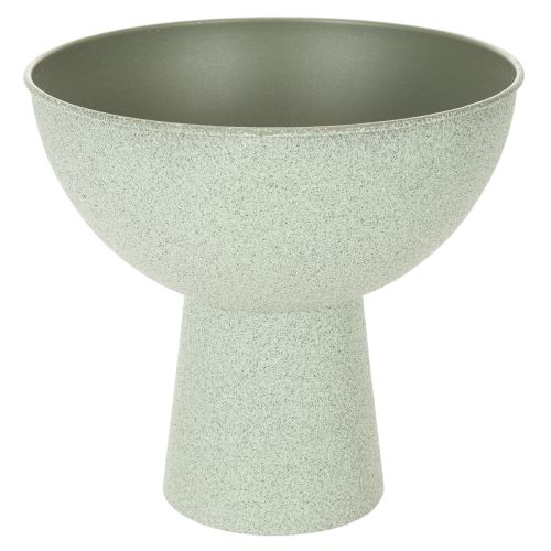 Schale mit Standfuss aus Metall 25 cm in graugrüner Granitoptik für Innenräume online kaufen | Floristik24.ch