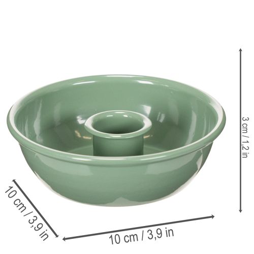 Stabkerzenhalter Metall Grün 10 cm 2er-Set | Floristik24.ch