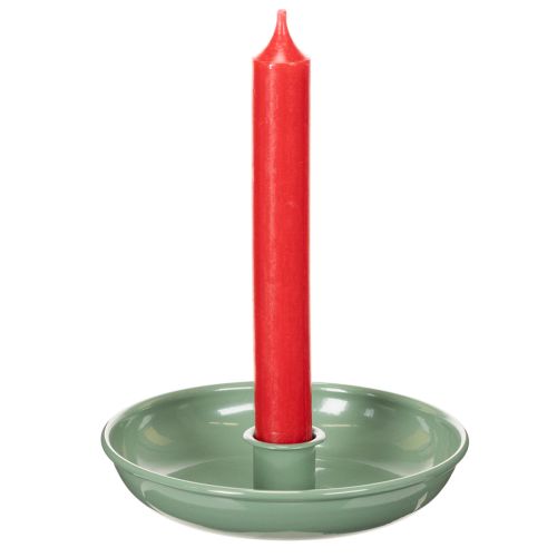 Kerzenständer Metall Grün für Tafelkerzen 13 cm | Floristik24.ch