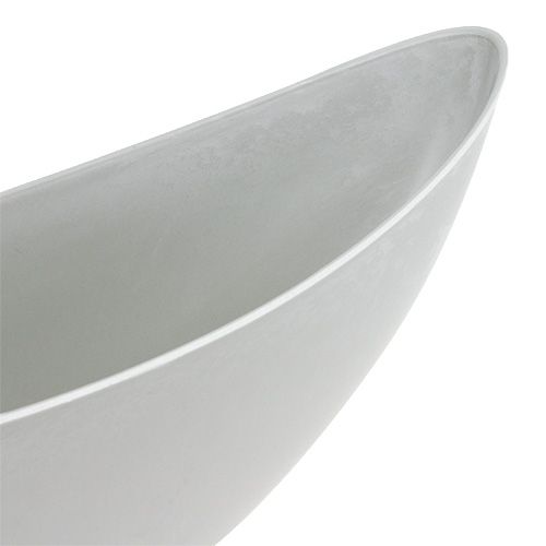 Floristik24 Schale oval Grau 39cm x 13cm H13cm, 1St