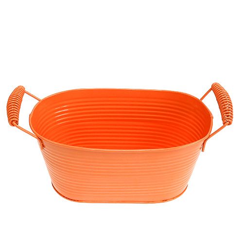Floristik24 Schale oval Orange 20cm x 12cm H9cm