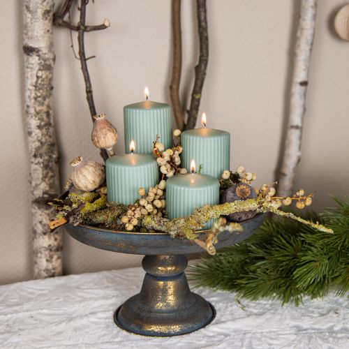 Floristik24 Schale mit Fuß Dekoschale Metallschale Gold Ø29cm H17,5cm