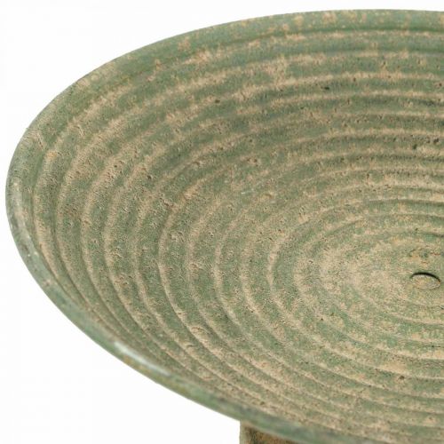 Floristik24 Schale mit Fuß, Deko-Schale, Metallgefäß Antikoptik Ø26cm H12cm