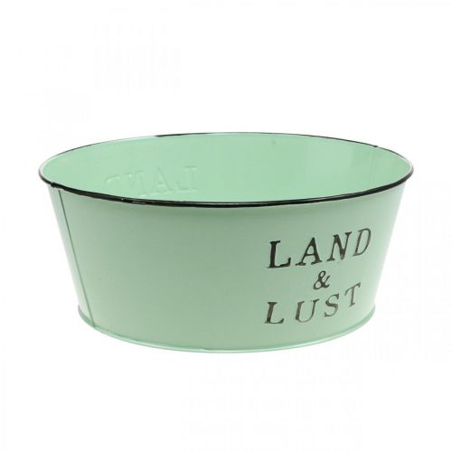 Blumenschale rund Pflanzkübel Mint Übertopf Metall 25×10cm