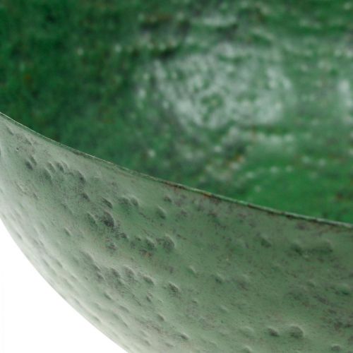 Floristik24 Deko Schale Vintage Grün Metall Pflanzschale Ø31cm