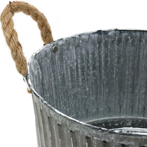 Floristik24 Deko-Schale, Pflanzgefäß mit Henkeln, Blumenschale zum Bepflanzen Ø25cm