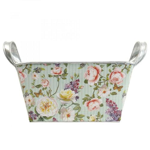 Floristik24 Jardiniere Rosen Pflanzkasten Metall Deko 20×12,5×10cm